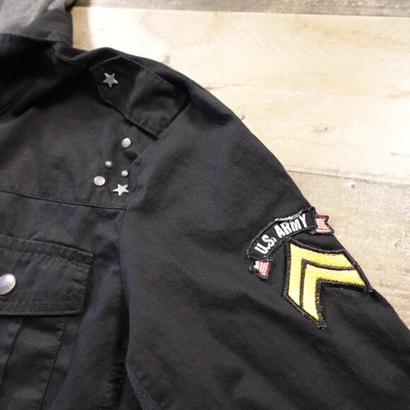 Hot Topic Military-Style Hooded Utility Jacket Women’s XL Black - Picture 4 of 11